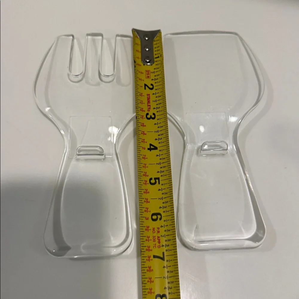Clear Salad Servers, Lucite Fork and Spoon